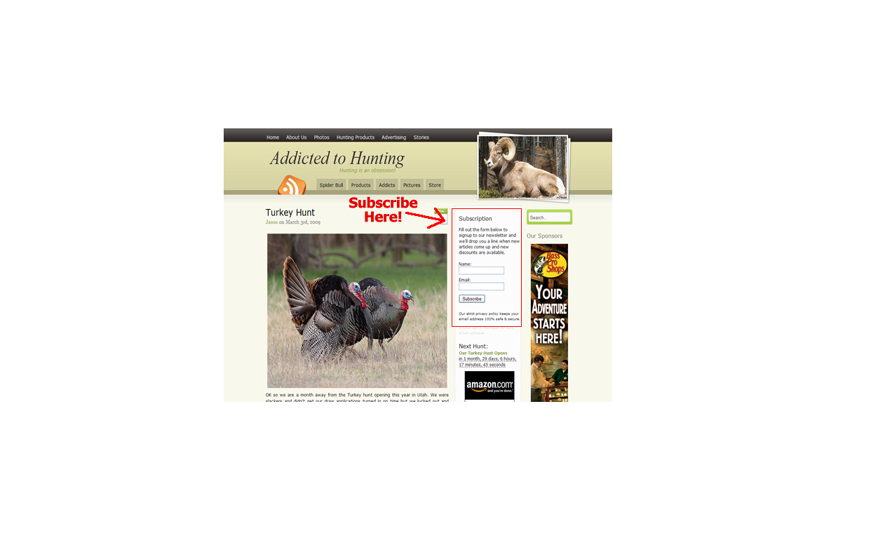 Announcing the New Addicted to Hunting Newsletter!